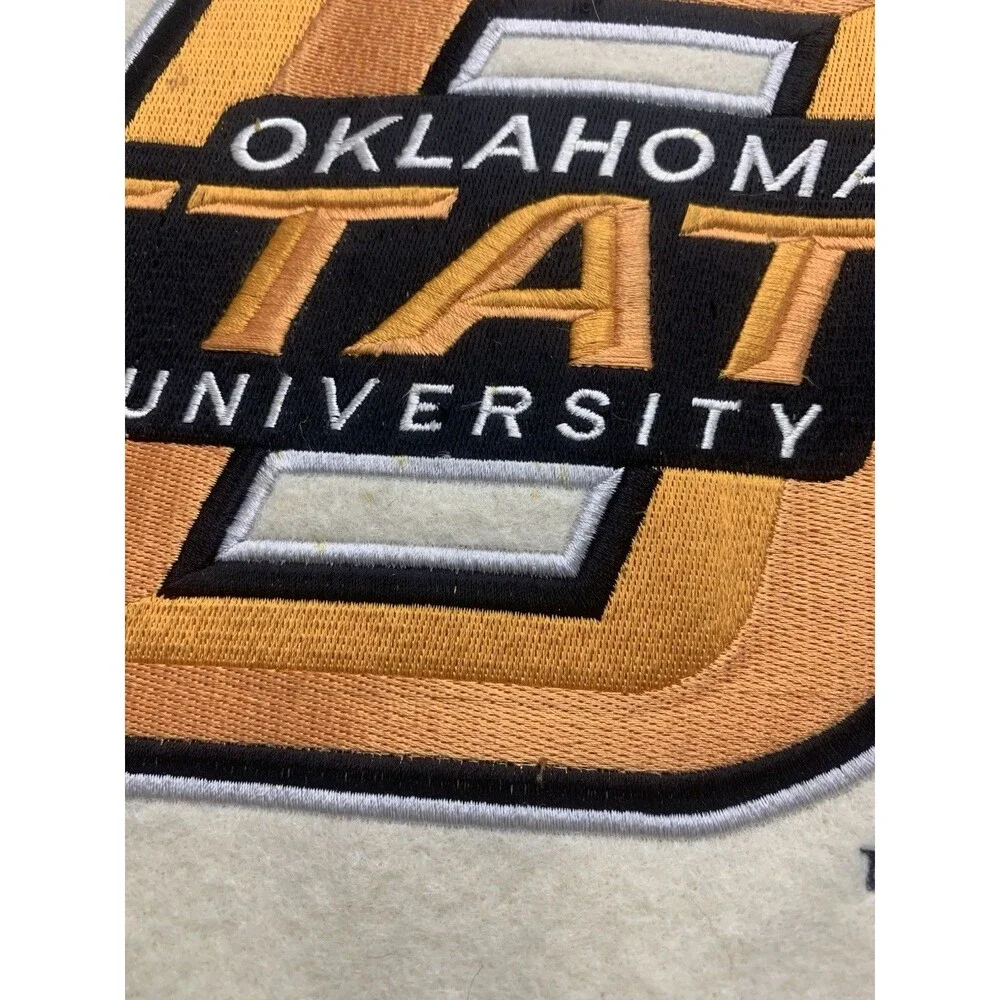 Oklahoma State University Wool Banner Vintage Embroidered Logo 17 in x 40 in